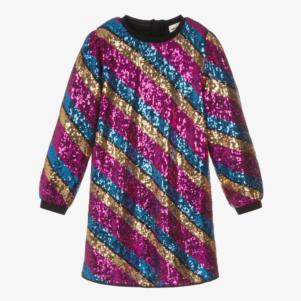 Sonia Rykiel Paris - Robe rose et dorée à sequins ado | Childrensalon