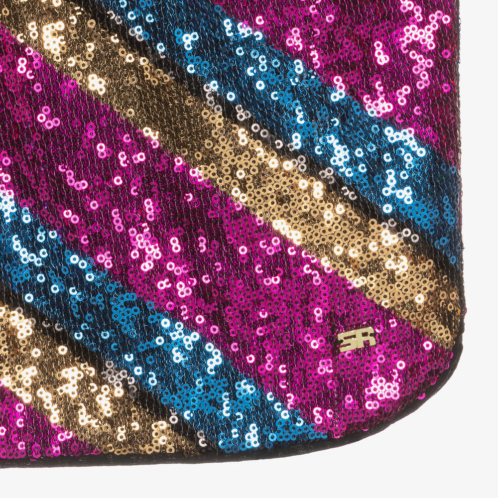 Sonia Rykiel Paris-تنورة مزينة بترتر لون زهري وذهبي تينز بناتي | Childrensalon Outlet