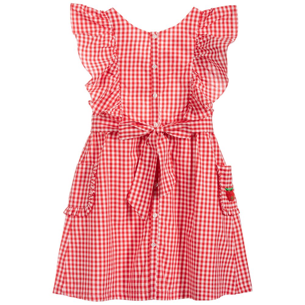 Sonia Rykiel Paris - Teen Girls Red Check Dress | Childrensalon