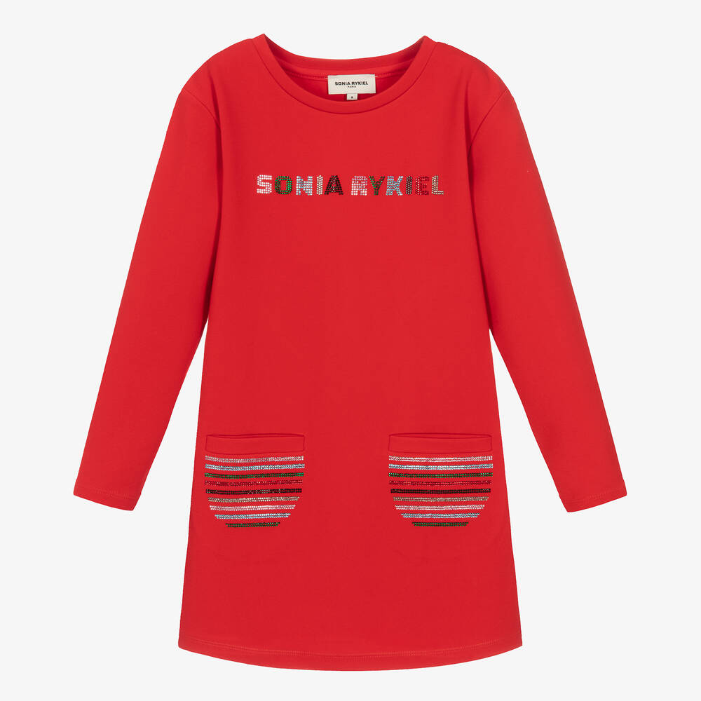 Sonia Rykiel Paris - Teen Girls Red Diamanté Dress
