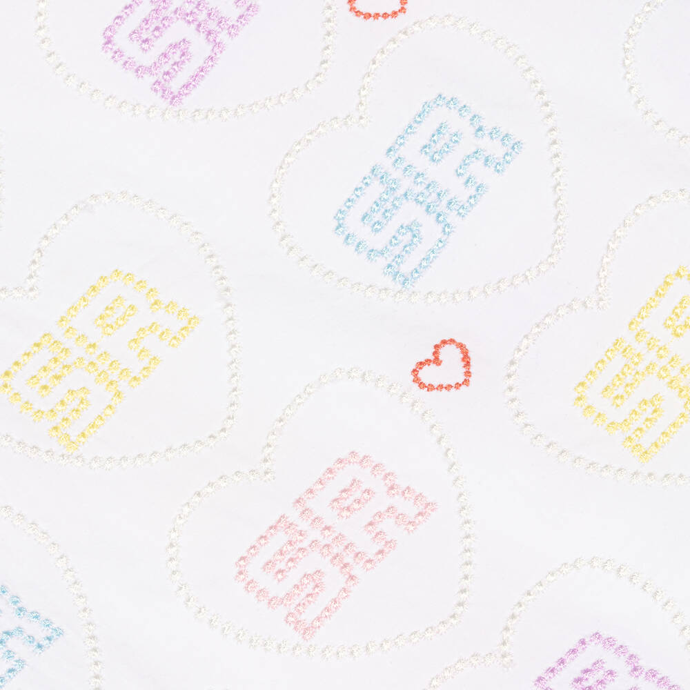 Sonia Rykiel Paris-Teen Girls White Cotton Embroidered Jumpsuit | Childrensalon Outlet