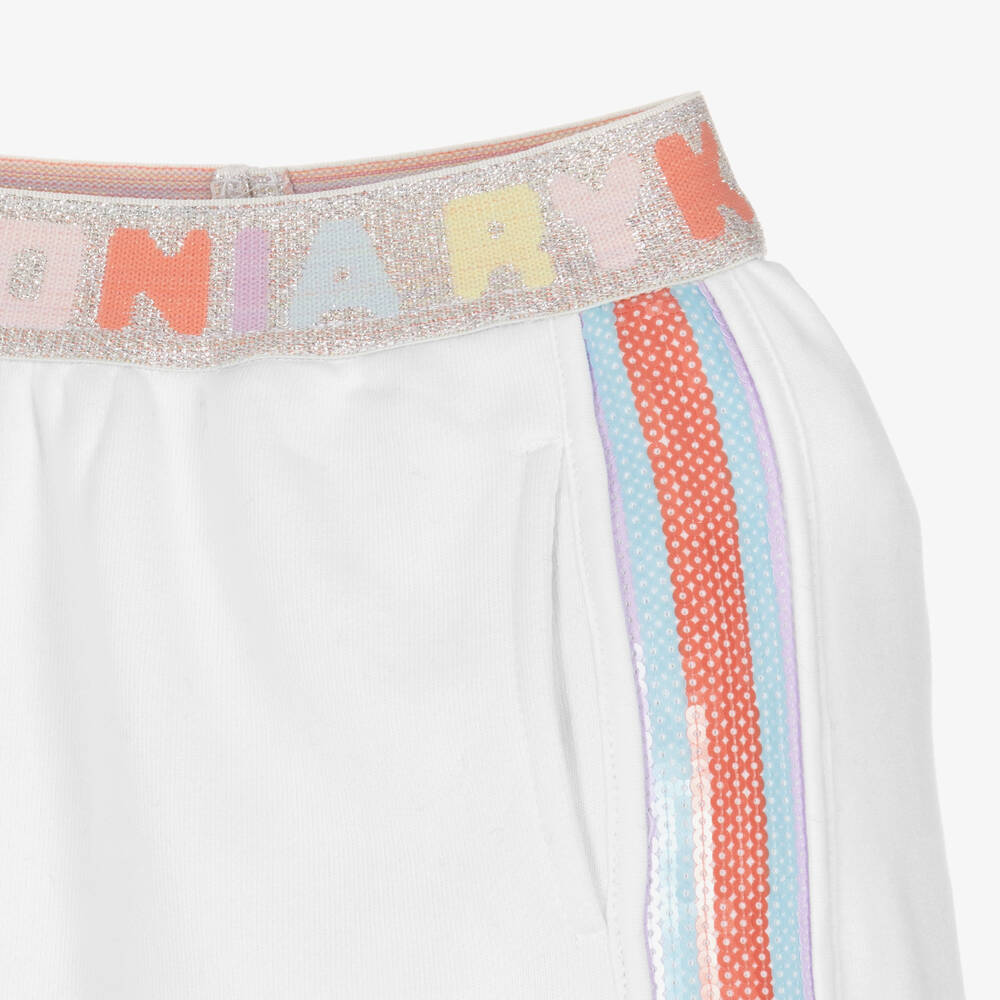 Sonia Rykiel Paris-شورت قطن جيرسي لون أبيض للمراهقات | Childrensalon Outlet