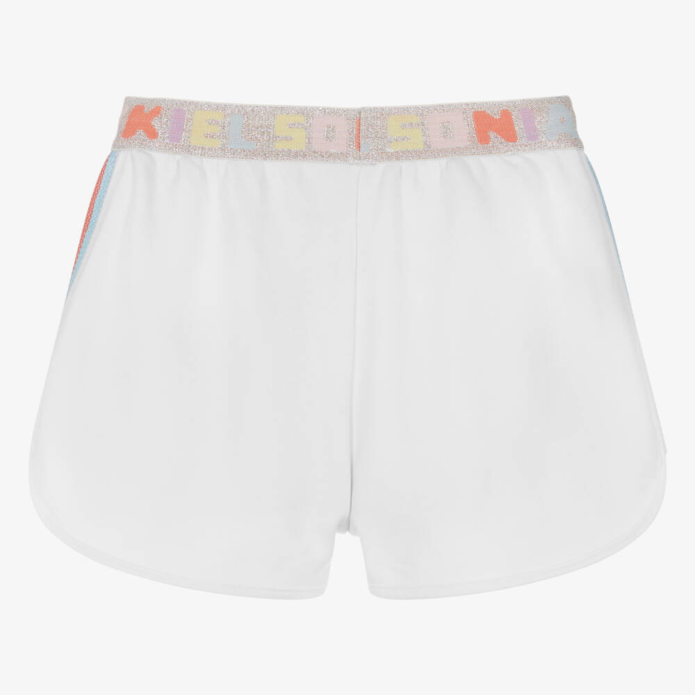 Girls white jersey shorts on sale