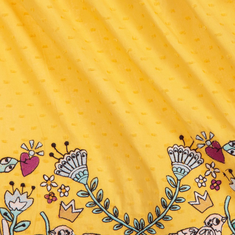 Sonia Rykiel Paris-Yellow Embroidered Blouse | Childrensalon Outlet