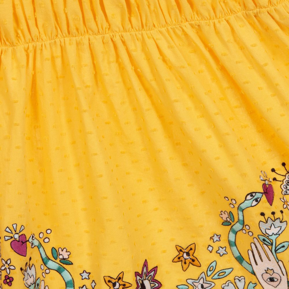Sonia Rykiel Paris-Yellow Embroidered Dress | Childrensalon Outlet