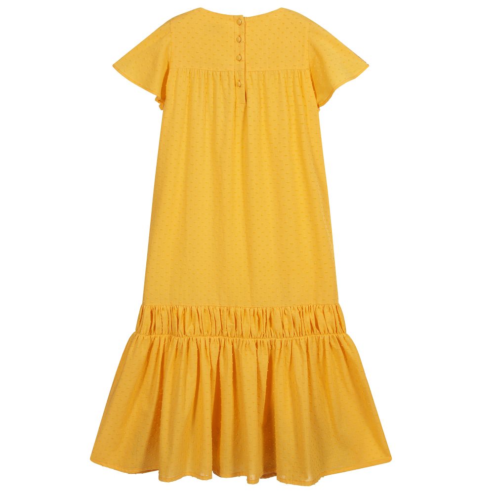 Sonia Rykiel Paris-Yellow Embroidered Dress | Childrensalon Outlet