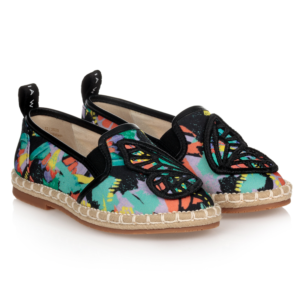 Sophia Webster Mini - Black Butterfly Espadrillas | Childrensalon