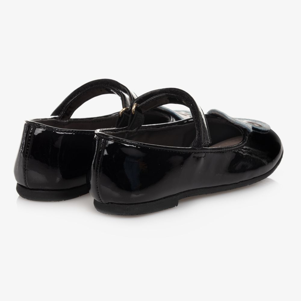 Sophia Webster Mini Black Leather Butterfly Shoes