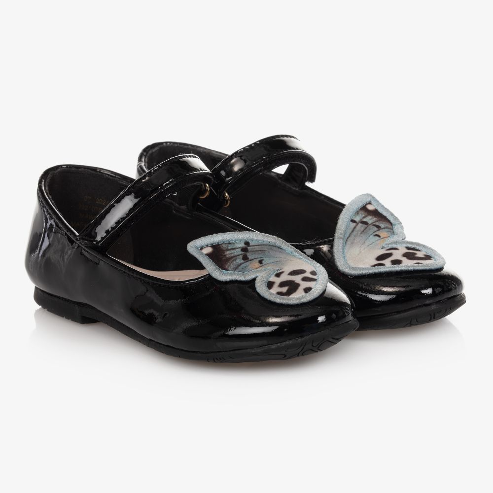 Sophia Webster Mini - Schwarze Schmetterling-Lederschuhe | Childrensalon