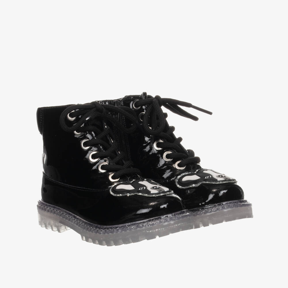 Sophia Webster Mini-Black Patent Leather Boots | Childrensalon Outlet