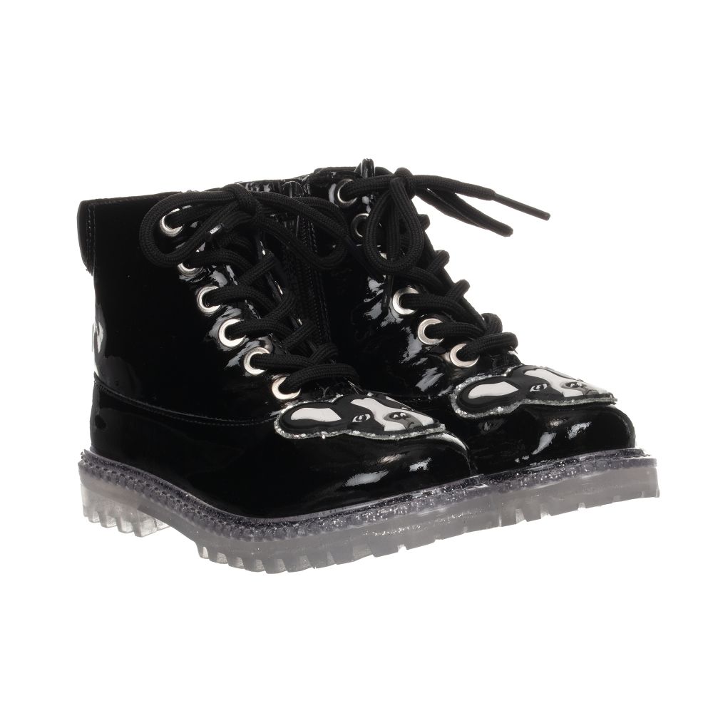 Sophia Webster Mini - Black Patent Leather Boots | Childrensalon