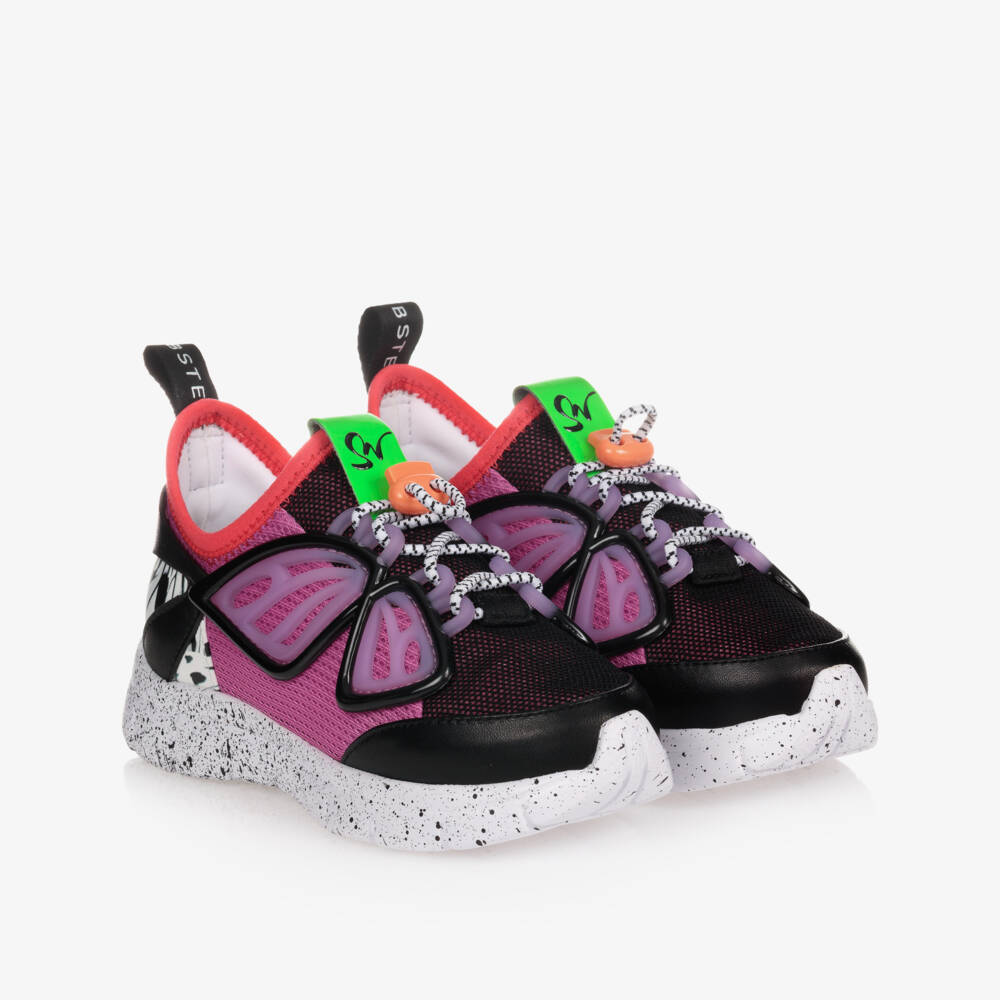 Sophia Webster Mini-Black & Purple Fly By Trainers | Childrensalon Outlet