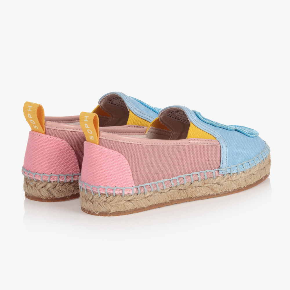 Sophia Webster Mini-Blue & Pink Espadrille Flats | Childrensalon Outlet