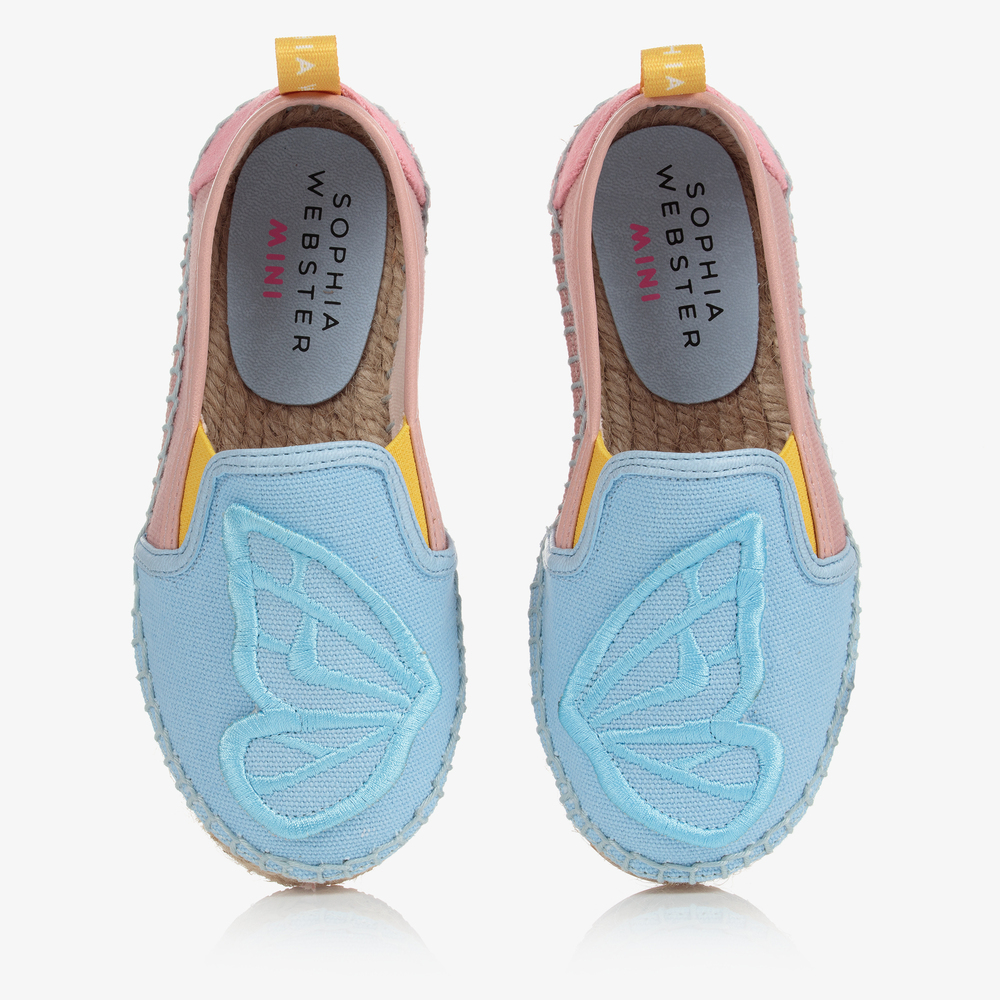 Sophia Webster Mini-Blue & Pink Espadrille Flats | Childrensalon Outlet