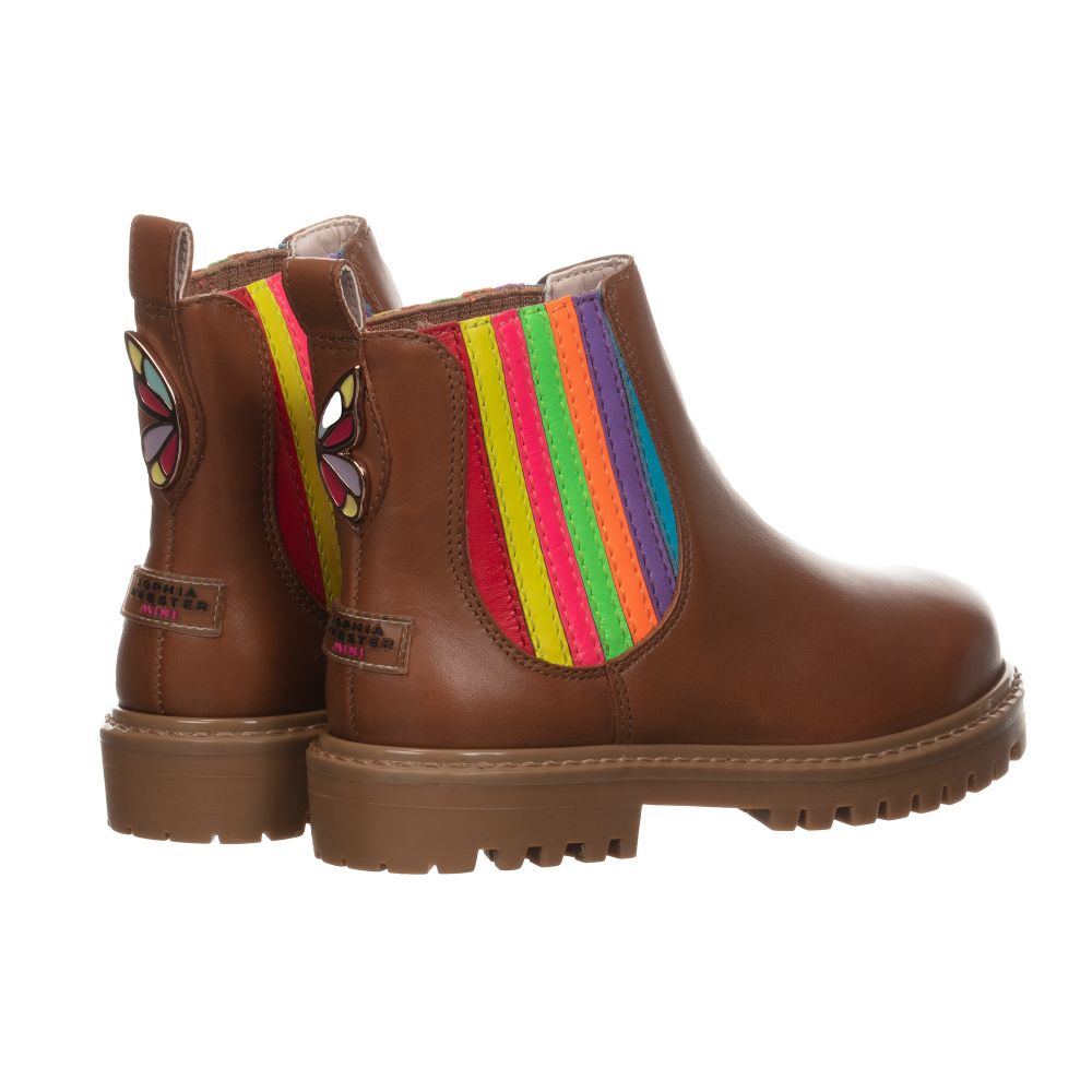 Sophia Webster Mini-Brown Leather Lara Boots | Childrensalon Outlet