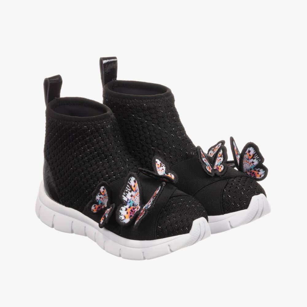 Sophia Webster Mini-ترينرز جوارب لون أسود للبنات | Childrensalon Outlet