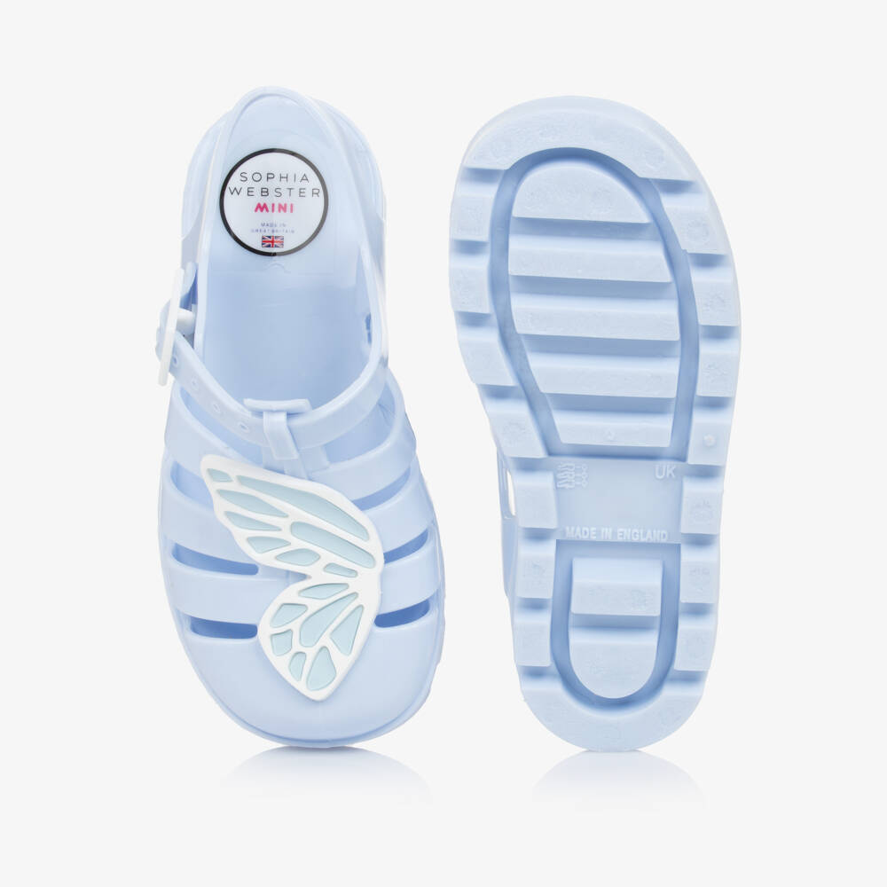 Sophia Webster Mini-Girls Enchanting Blue Butterfly Shoes | Childrensalon Outlet