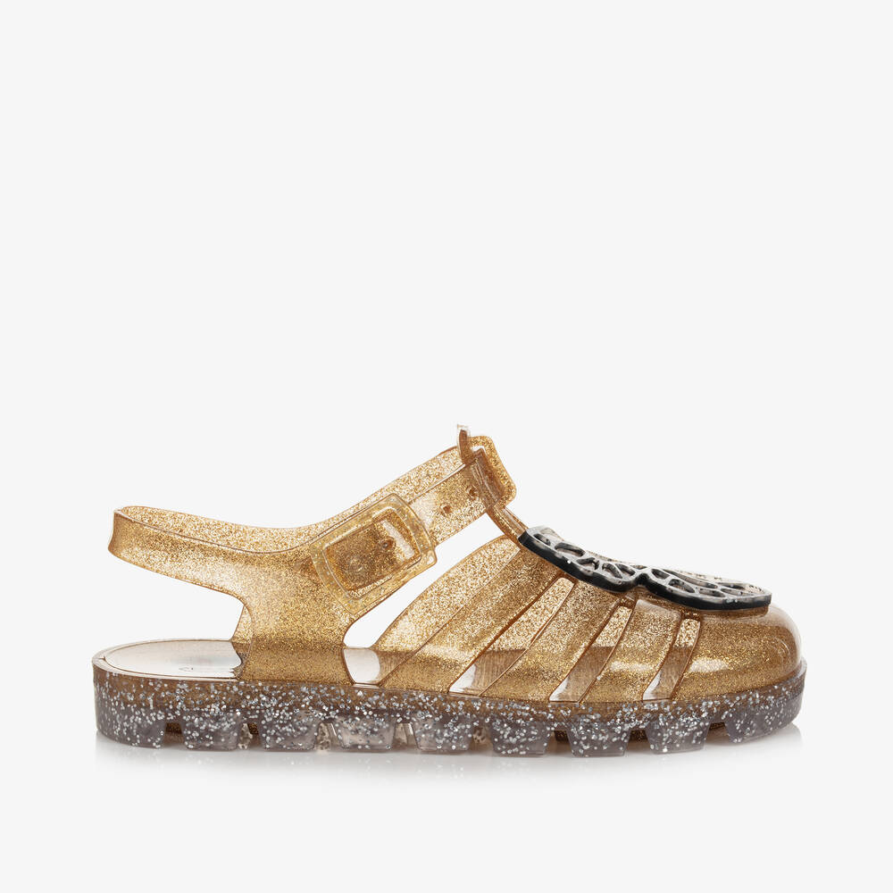 Sophia Webster Mini-Girls Gold LOL Surprise Jelly Sandals | Childrensalon Outlet