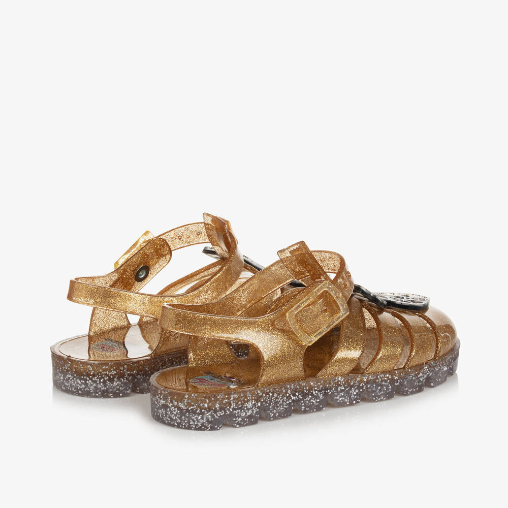 Sophia Webster Mini-Girls Gold LOL Surprise Jelly Sandals | Childrensalon Outlet
