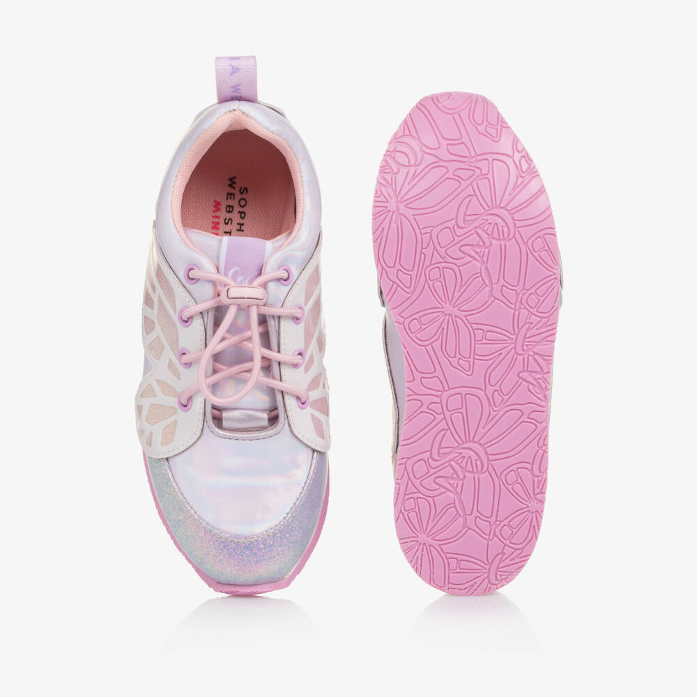 Sophia Webster Mini-Girls Iridescent Butterfly Trainers | Childrensalon Outlet
