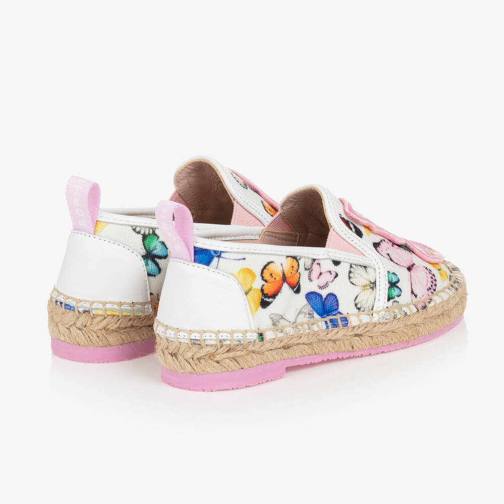 Sophia Webster Mini-Girls Ivory Butterfly Espadrilles | Childrensalon Outlet