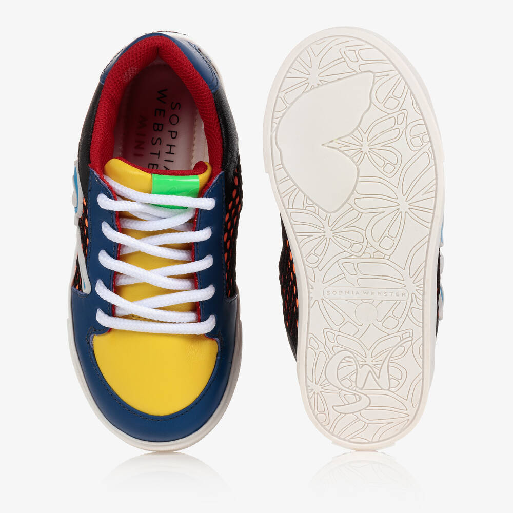 Sophia Webster Mini-Girls Leather Stomp Sneakers | Childrensalon Outlet