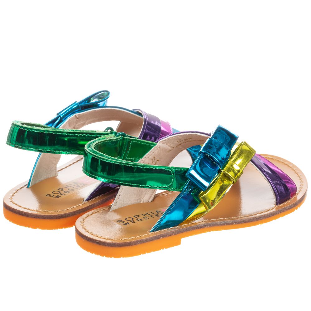 Metallic rainbow sandals sale