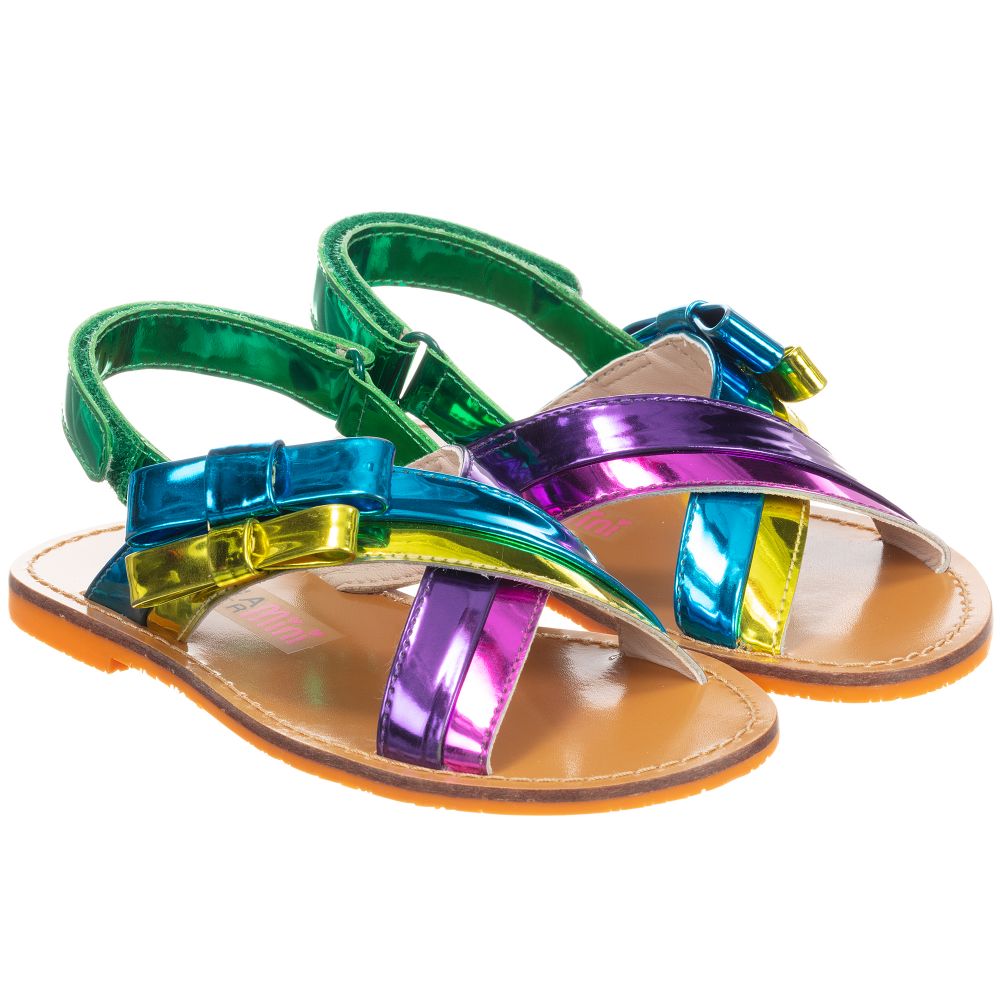 Sophia Webster Mini - Girls Metallic Sandals | Childrensalon Outlet