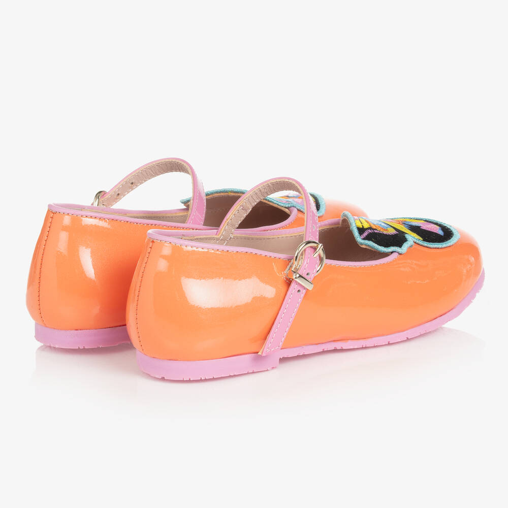 Sophia Webster Mini-بمب جلد لامع لون برتقالي للبنات | Childrensalon Outlet