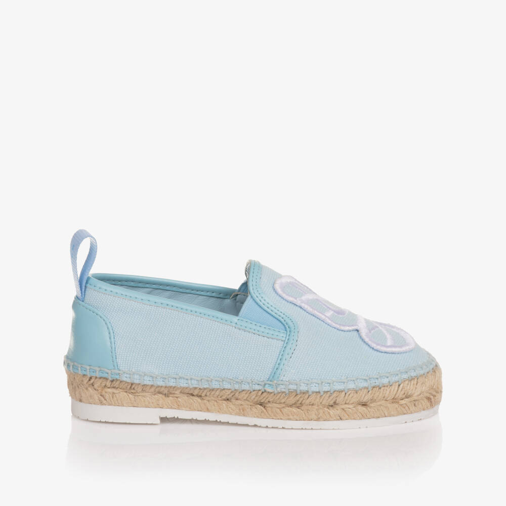 Sophia Webster Mini-Girls Pale Blue Butterfly Espadrilles | Childrensalon Outlet