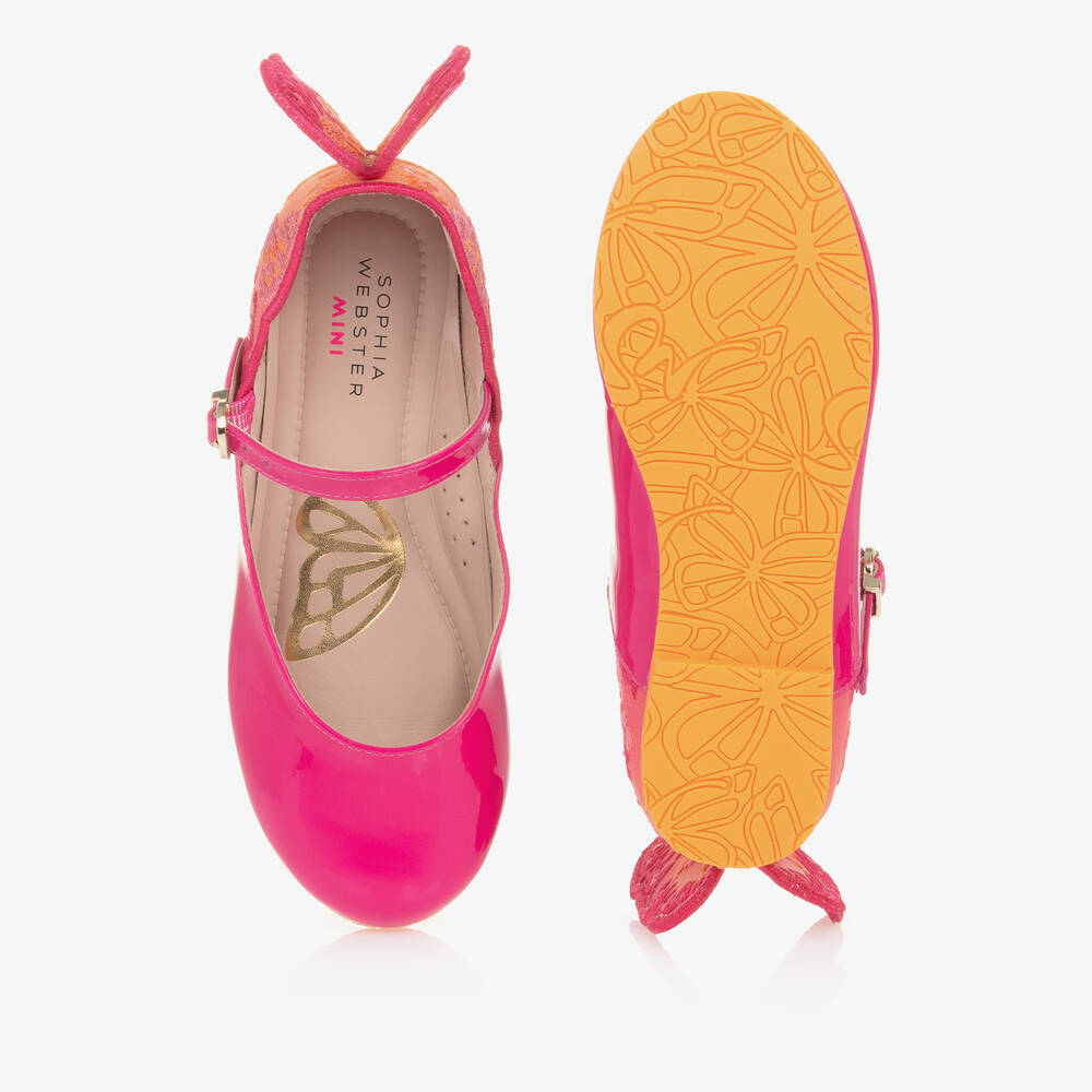 Sophia Webster Mini-Girls Patent Pink Chiara Shoes | Childrensalon Outlet