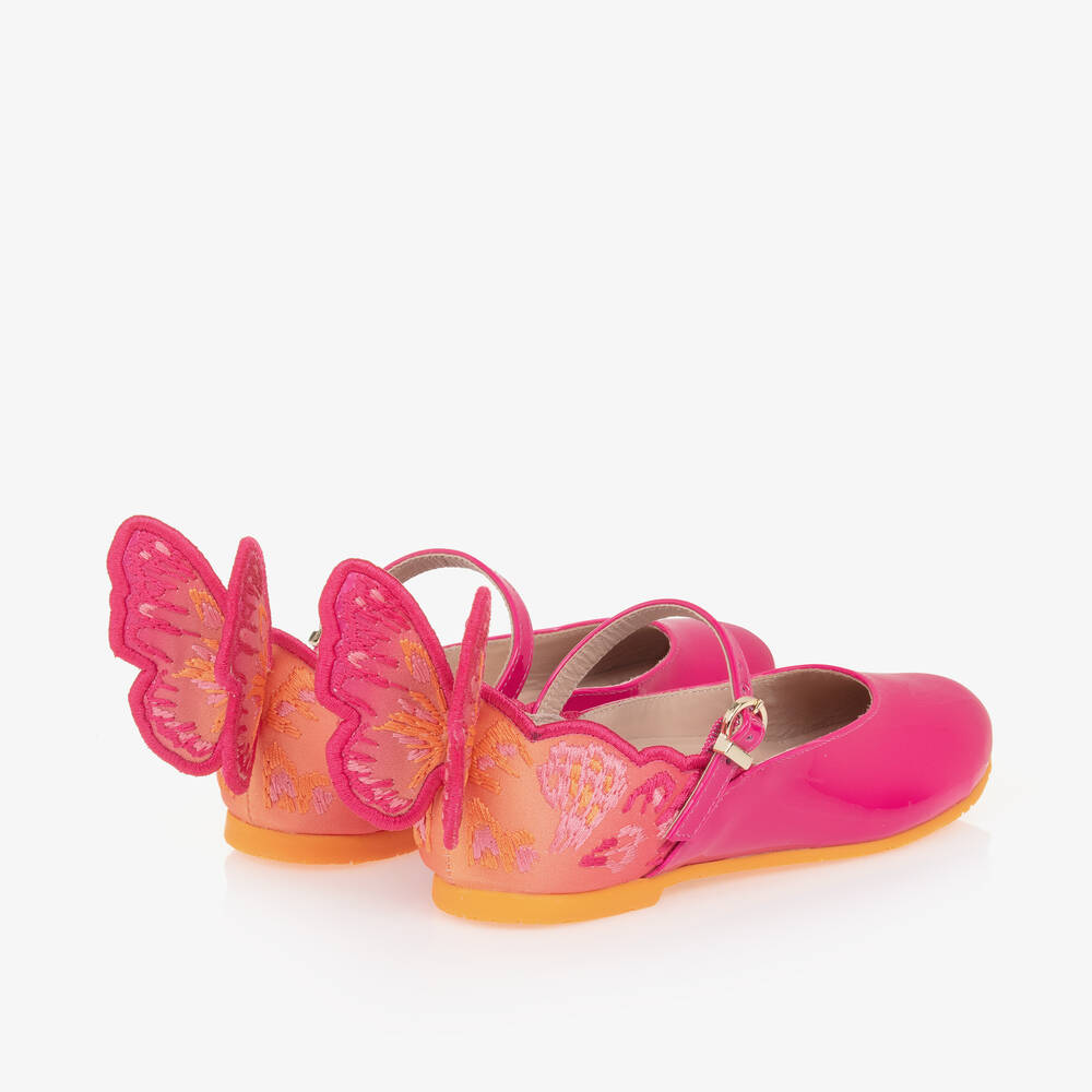 Sophia Webster Mini Girls Patent Pink Chiara Shoes