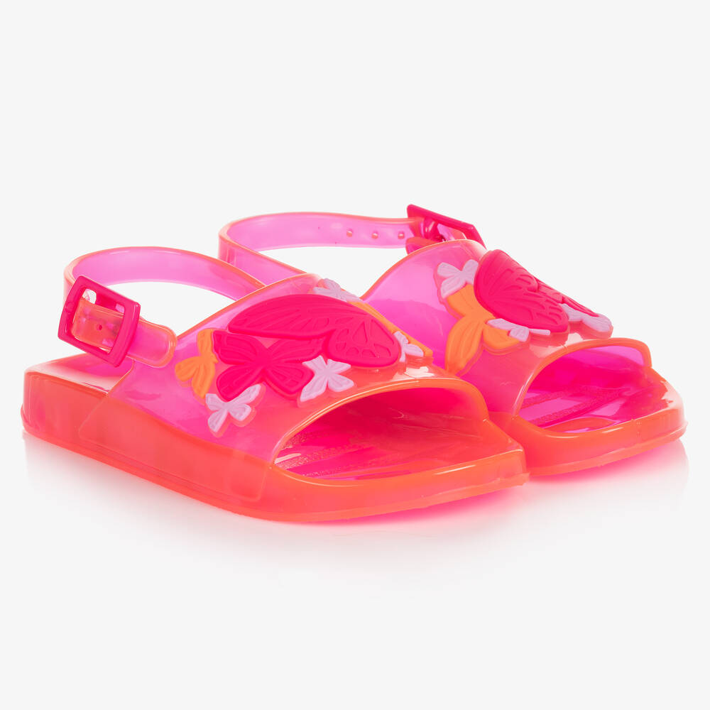 Sophia Webster Mini - Girls Pink Butterfly Jelly Sandals | Childrensalon