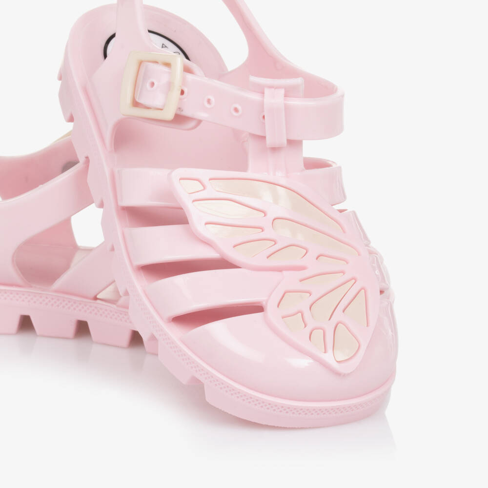 Sophia Webster Mini-Girls Pink Flutter Jelly Shoes | Childrensalon Outlet
