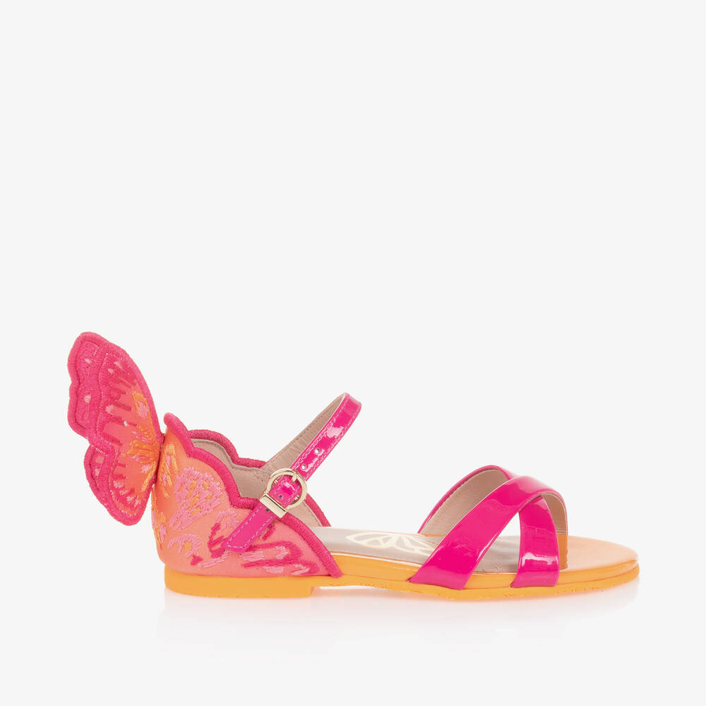 Sophia Webster Mini Girls Pink Orange Chiara Sandals