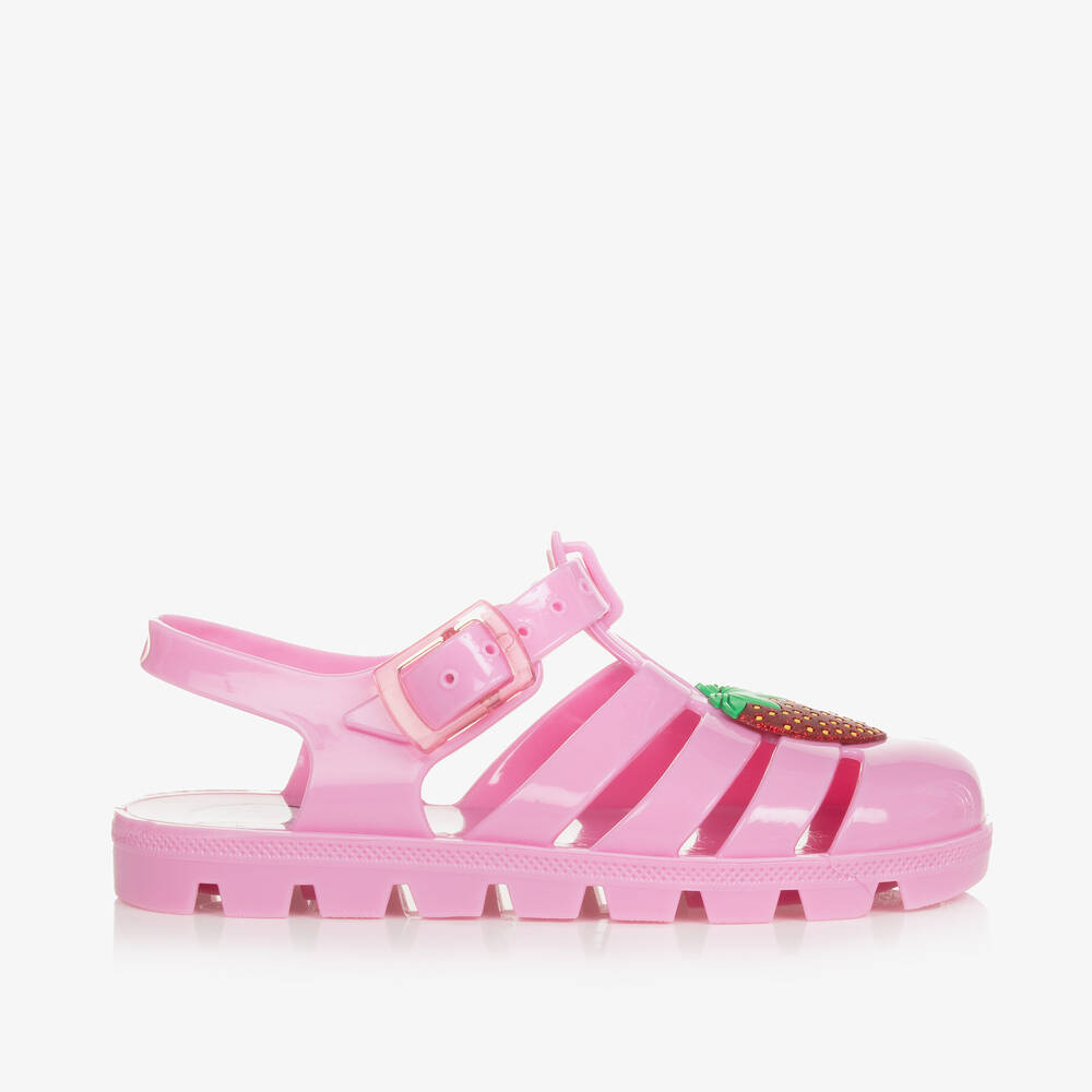Sophia Webster Mini-Girls Pink Strawberry Jelly Sandals | Childrensalon Outlet