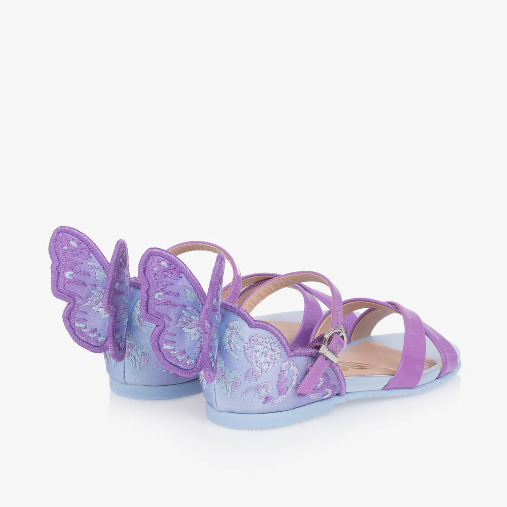 Sophia Webster Mini-Girls Purple & Blue Chiara Sandals | Childrensalon Outlet