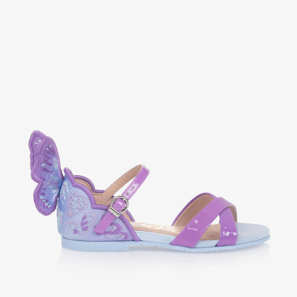 Sophia Webster Mini-Girls Purple & Blue Chiara Sandals | Childrensalon Outlet