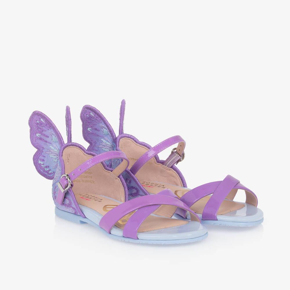Sophia Webster Mini Girls Purple Blue Chiara Sandals Childrensalon Outlet