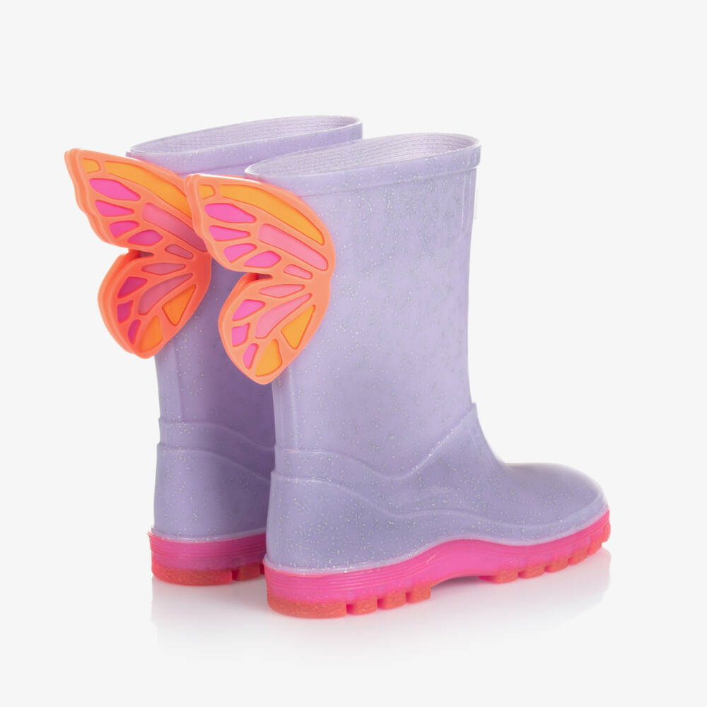 Sophia Webster Mini-Girls Purple Butterfly Rain Boots | Childrensalon Outlet