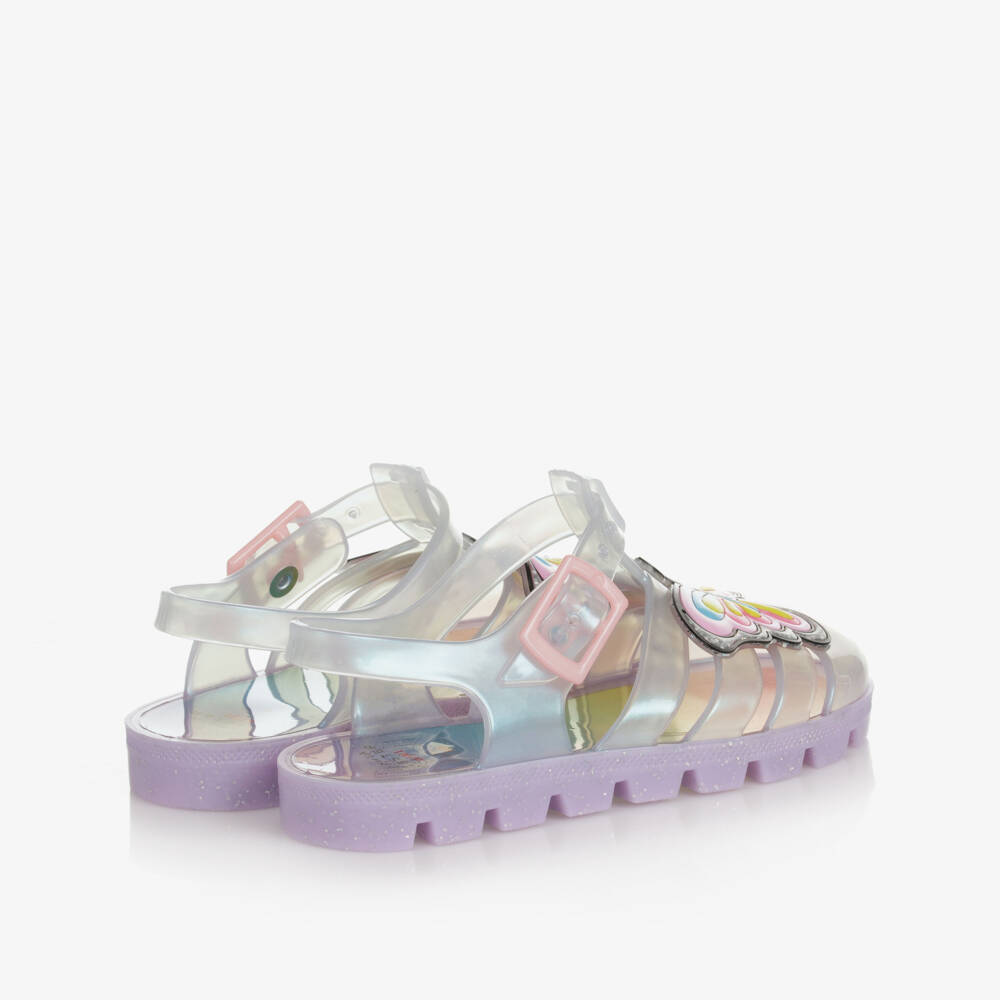 Sophia Webster Mini-Girls Rainbow Unicorn Jelly Sandals | Childrensalon Outlet