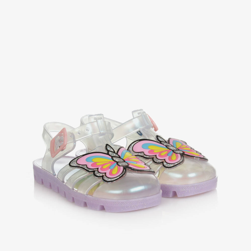 Sophia Webster Mini-Girls Rainbow Unicorn Jelly Sandals | Childrensalon Outlet