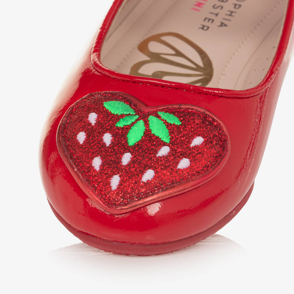 Sophia Webster Mini-Girls Red Patent Leather Amora Shoes | Childrensalon Outlet