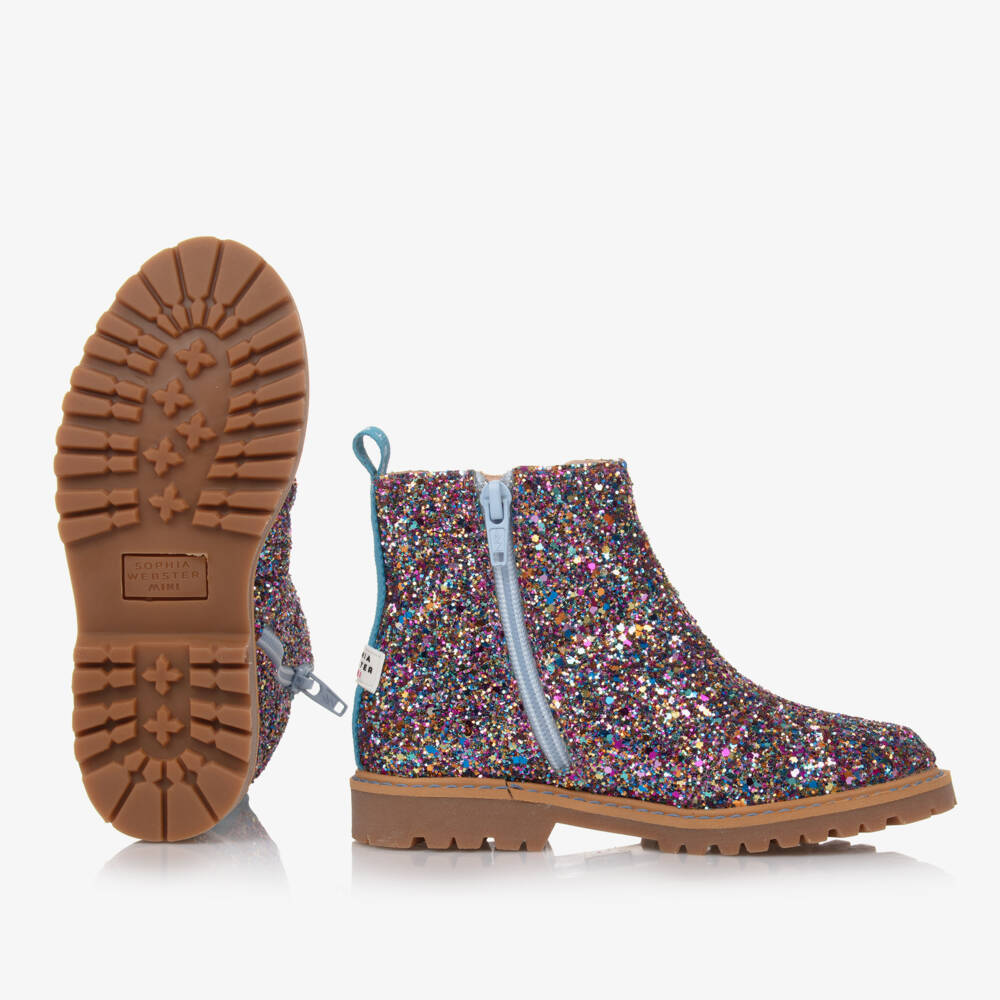Sophia Webster Mini-Girls Sparkle Glitter Chelsea Boots | Childrensalon Outlet