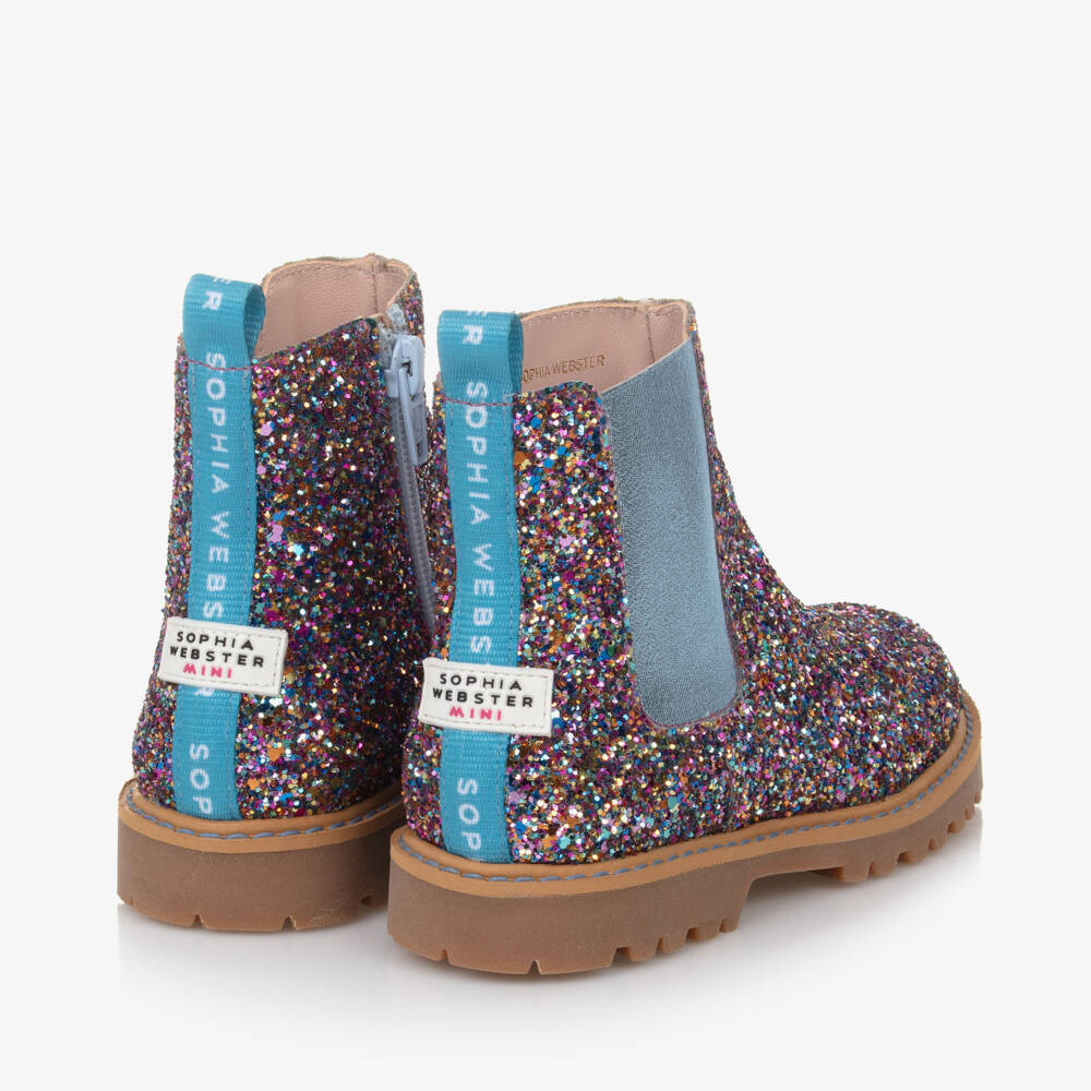 Sophia Webster Mini-Girls Sparkle Glitter Chelsea Boots | Childrensalon Outlet
