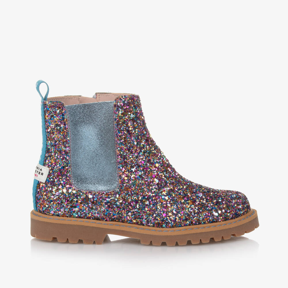 Sophia Webster Mini-Girls Sparkle Glitter Chelsea Boots | Childrensalon Outlet