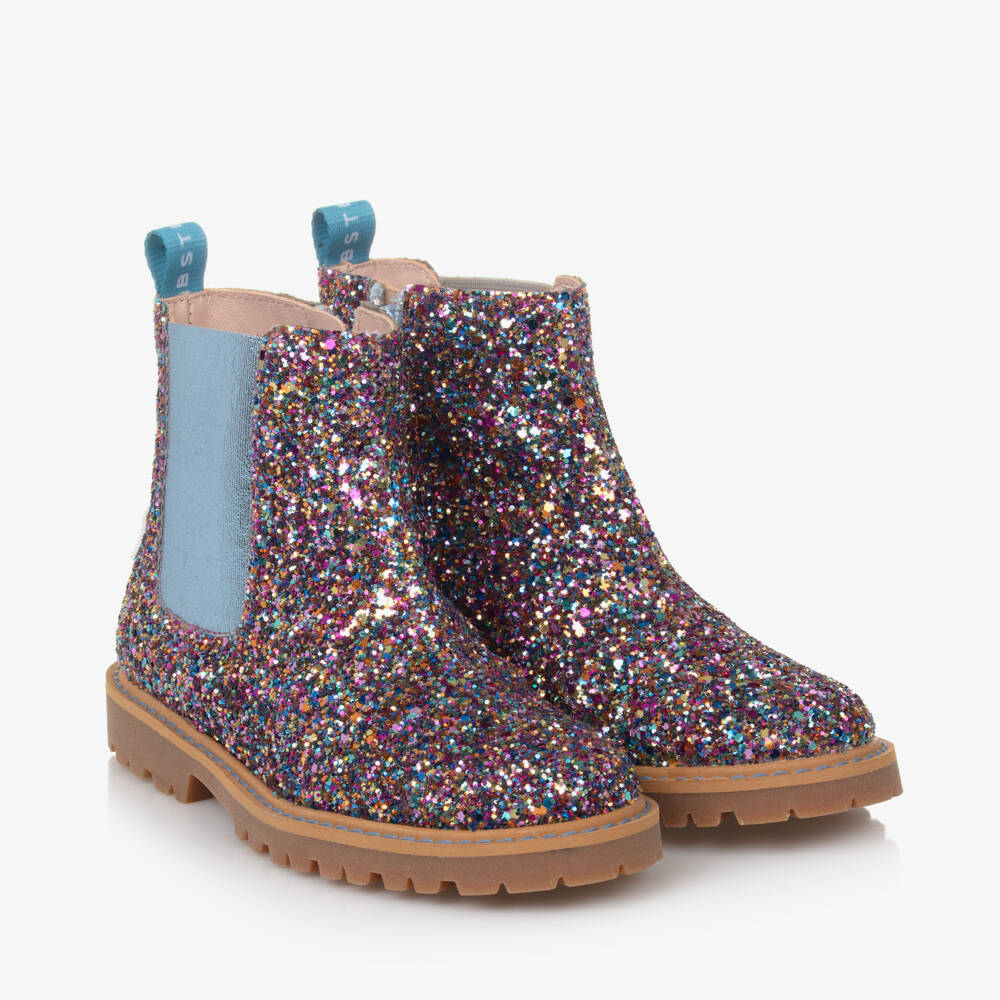 Sophia Webster Mini-Girls Sparkle Glitter Chelsea Boots | Childrensalon Outlet