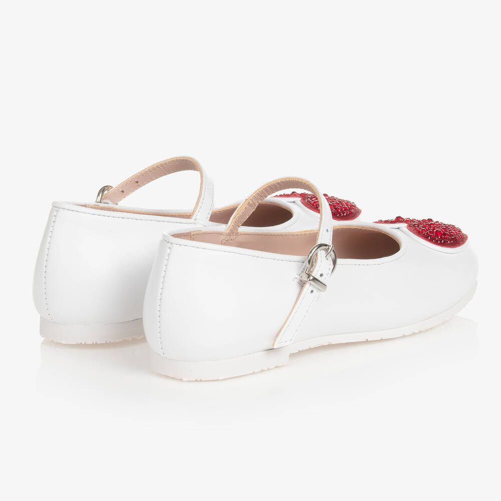 Sophia Webster Mini Girls White Leather Amora Shoes