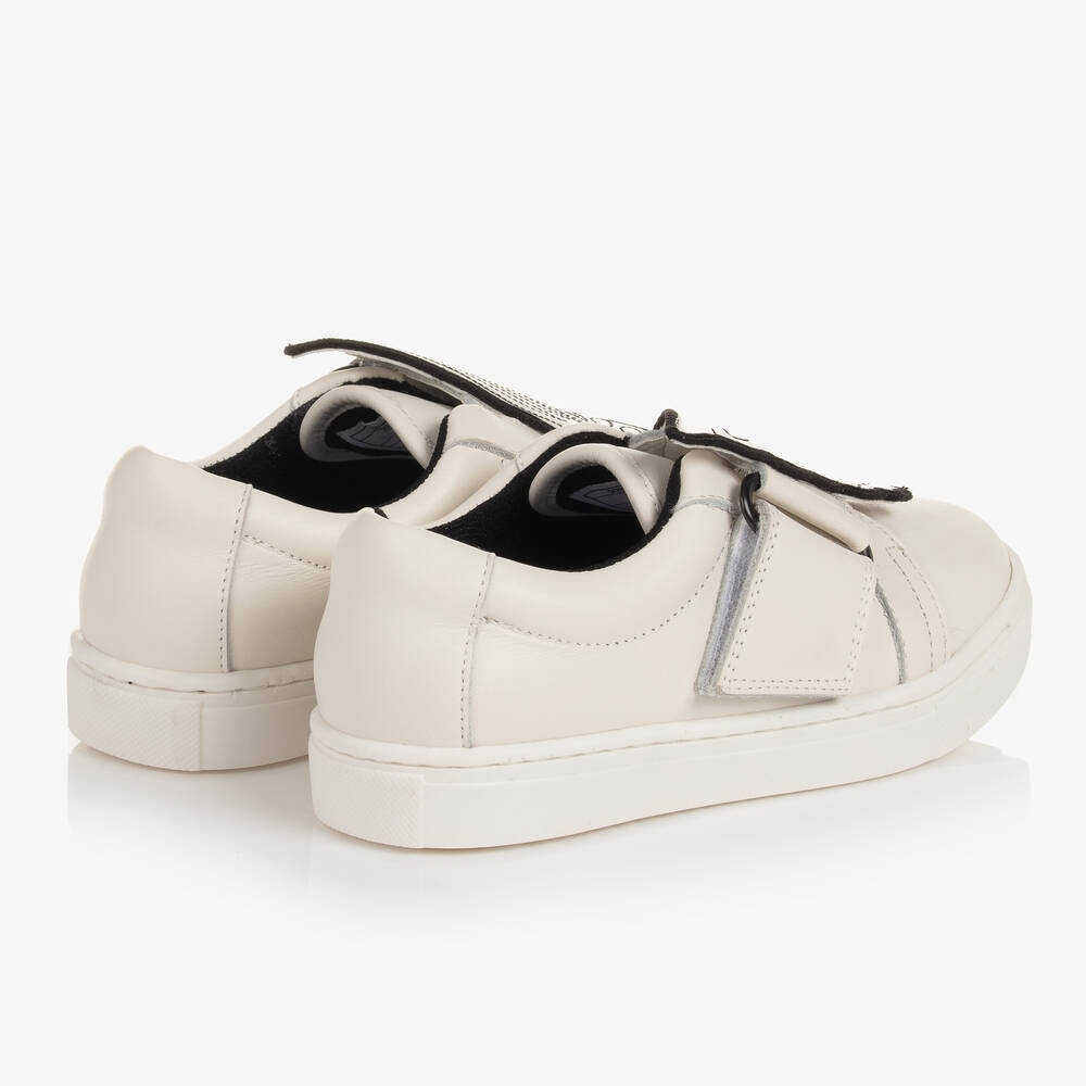 Sophia Webster Mini Girls White Leather Butterfly Trainers