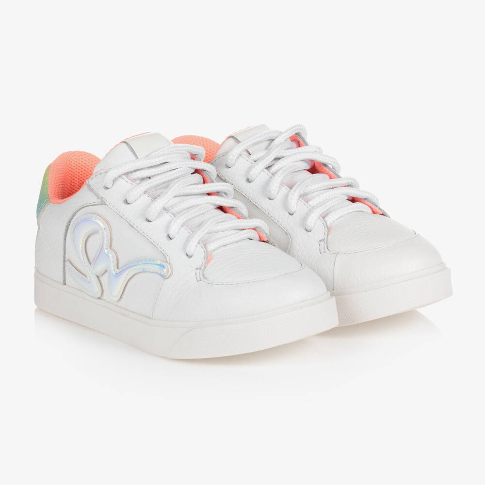 Sophia Webster Mini - Girls White Stomp Trainers | Childrensalon